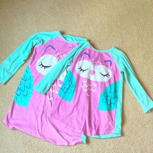 Wonder Nation 2 pair soft owl night gown.